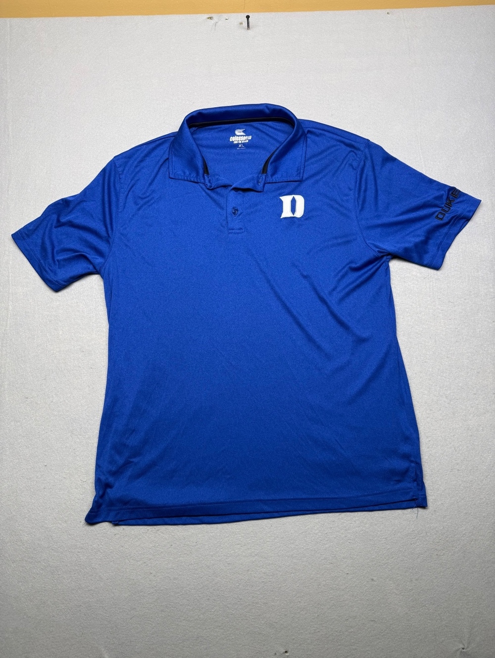 Duke Colosseum Polo Shirt Men XL Blue NCAA Basketball